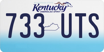 KY license plate 733UTS