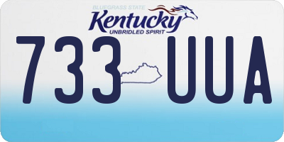 KY license plate 733UUA
