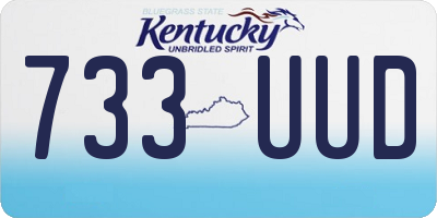 KY license plate 733UUD