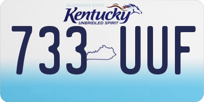 KY license plate 733UUF