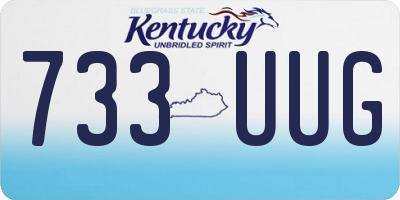 KY license plate 733UUG
