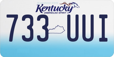 KY license plate 733UUI