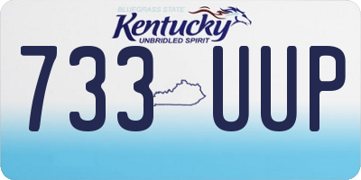 KY license plate 733UUP