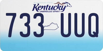 KY license plate 733UUQ