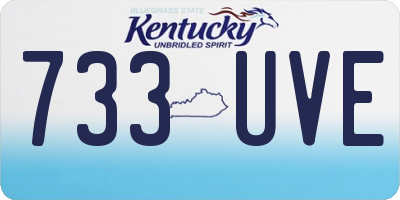 KY license plate 733UVE