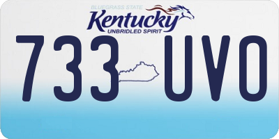 KY license plate 733UVO