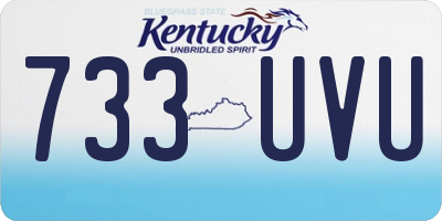 KY license plate 733UVU