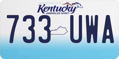 KY license plate 733UWA