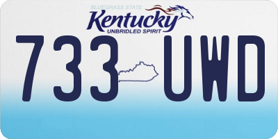 KY license plate 733UWD
