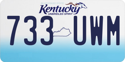 KY license plate 733UWM