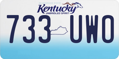 KY license plate 733UWO