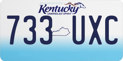 KY license plate 733UXC