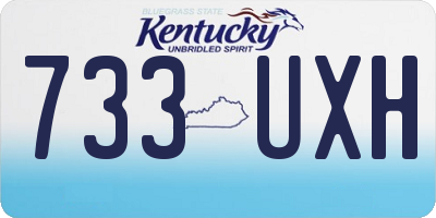 KY license plate 733UXH