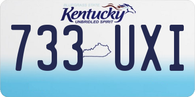 KY license plate 733UXI