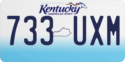 KY license plate 733UXM