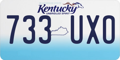 KY license plate 733UXO