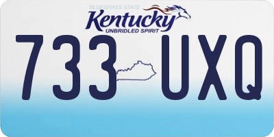 KY license plate 733UXQ
