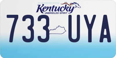 KY license plate 733UYA