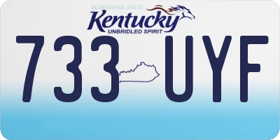 KY license plate 733UYF