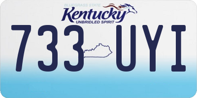 KY license plate 733UYI