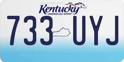 KY license plate 733UYJ
