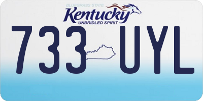 KY license plate 733UYL