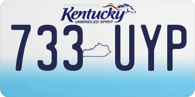 KY license plate 733UYP