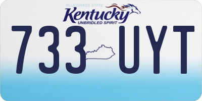 KY license plate 733UYT