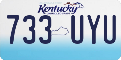 KY license plate 733UYU