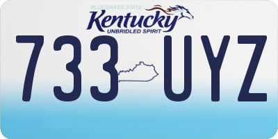 KY license plate 733UYZ