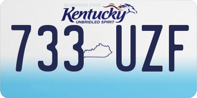 KY license plate 733UZF