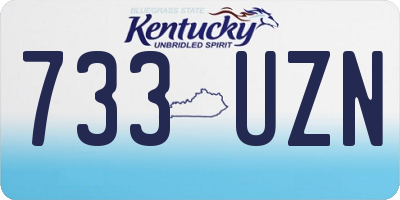 KY license plate 733UZN