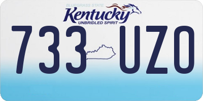 KY license plate 733UZO
