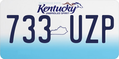 KY license plate 733UZP
