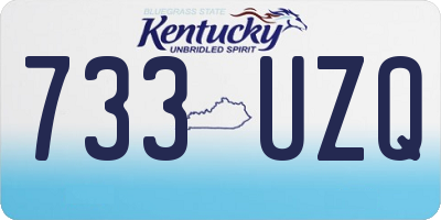 KY license plate 733UZQ