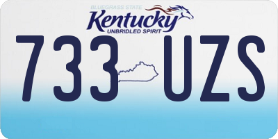 KY license plate 733UZS