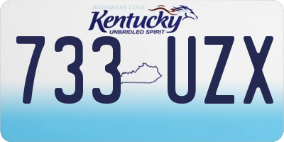 KY license plate 733UZX