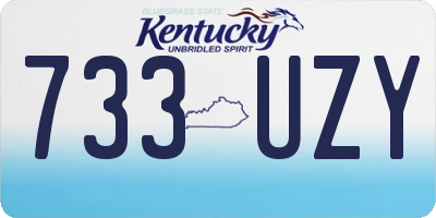 KY license plate 733UZY