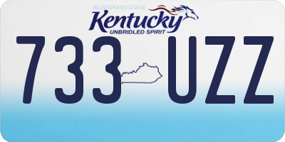 KY license plate 733UZZ
