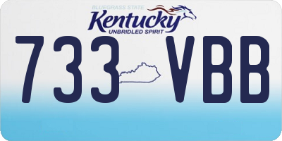 KY license plate 733VBB