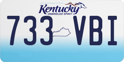 KY license plate 733VBI