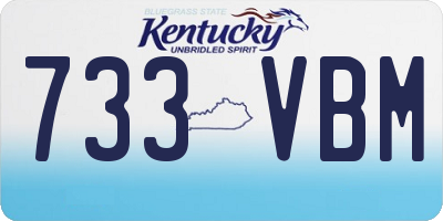 KY license plate 733VBM