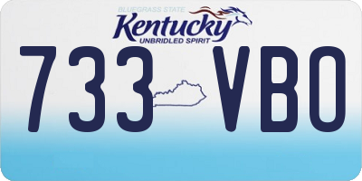KY license plate 733VBO