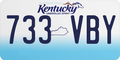 KY license plate 733VBY