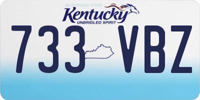 KY license plate 733VBZ