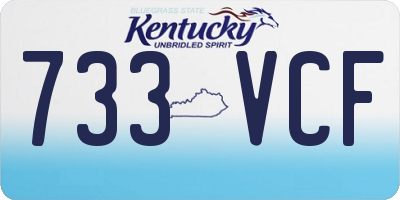 KY license plate 733VCF