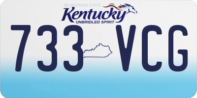 KY license plate 733VCG