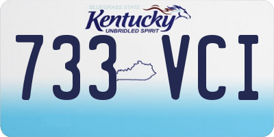 KY license plate 733VCI