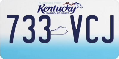KY license plate 733VCJ