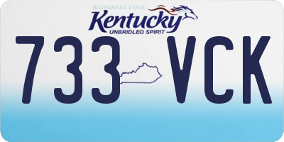 KY license plate 733VCK